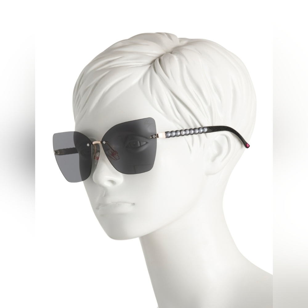 Betsey Johnson Cat Eye With Faux Pearl Sunglasses